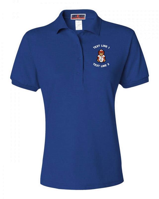 Nurse Bear Ladies Polo (image for) Nurse Bear Ladies Polo